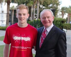 Martin McGuinness at the LA Cinemagic Festival with Rory Maguire from Derry.