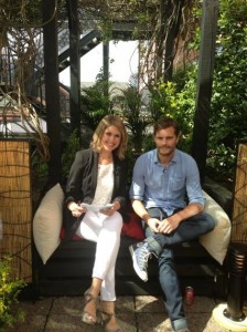 Popular presenter Sarah Travers with The Fall's Jamie Dornan