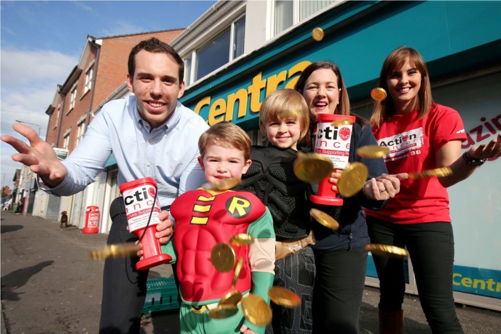 Centra Superheroes...Centra stores throughout Northern Ireland are encouraging customers this Halloween to support their fundraising challenge as they attempt to raise a cosmic £80,000 for Action Cancer. Picture by Darren Kidd / Press Eye.