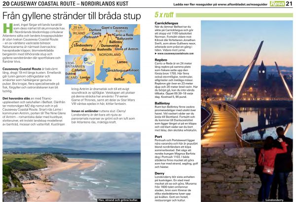 A major, 23-page article on the North of Ireland features a visit to Derry and the Peace Bridge